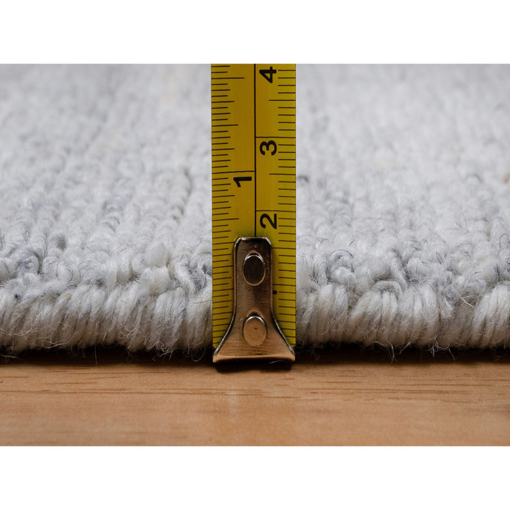 Modern and Contemporary Wool Hand Loomed Rug Ivory 2.6x10.0 -O091180