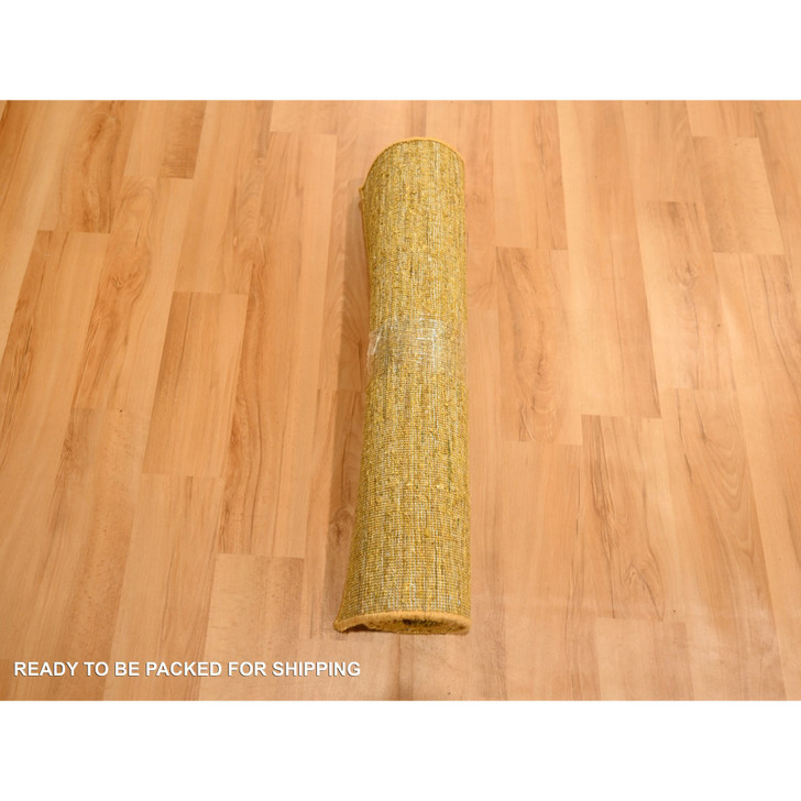 Modern and Contemporary Sari Silk Hand Knotted Rug Brown 2.0x3.0 -O076104