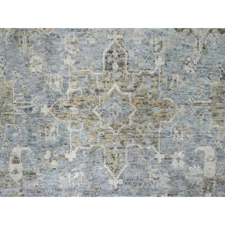 Oushak And Peshawar Wool Hand Knotted Rug Grey 9.0x12.1 -O010231