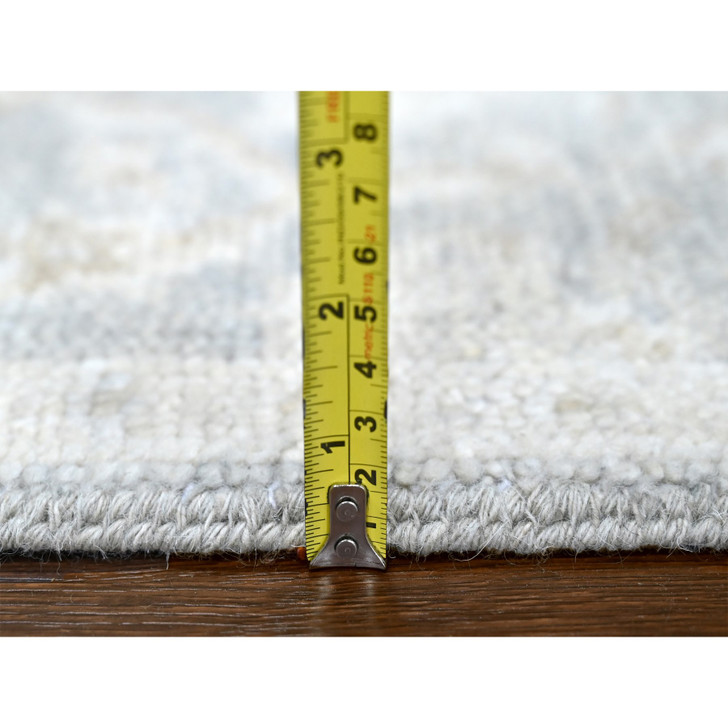 Oushak And Peshawar Wool Hand Knotted Rug Grey 2.7x11.5 -O010250