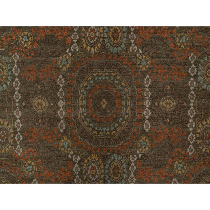 Mamluk Wool Hand Knotted Rug Brown 10.1x15.1 -O091363