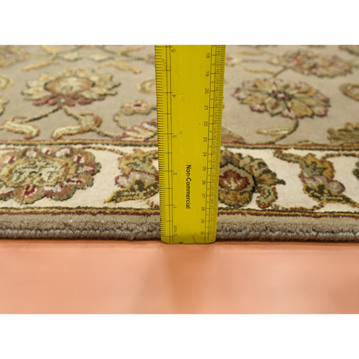 Rajasthan Wool & Silk Hand Knotted Rug Brown 2.6x8.3 -O075617