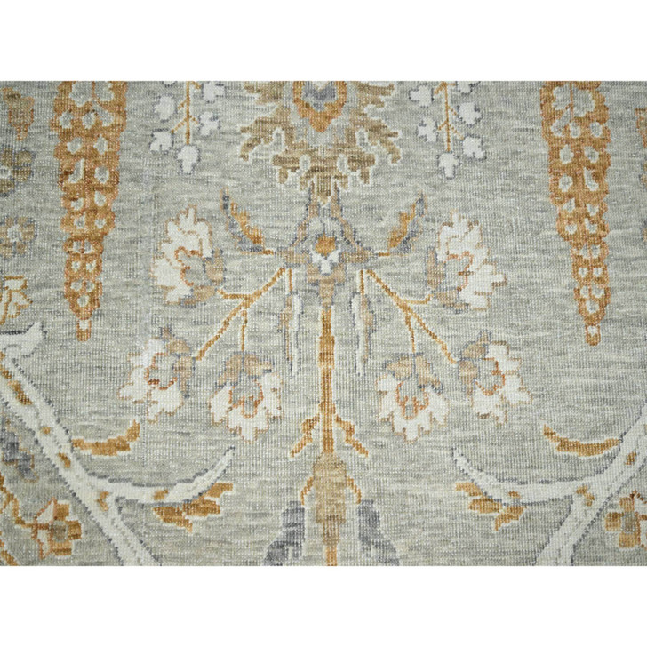 Fine Oriental Wool Hand Knotted Rug Grey 12.0x15.1 -O076159