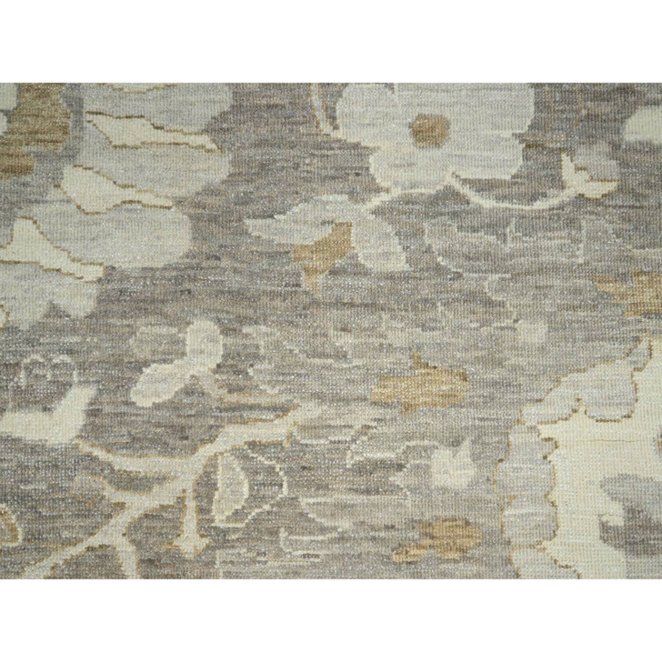 Oushak And Peshawar Wool Hand Knotted Rug Grey 8.11x11.10 -O076164