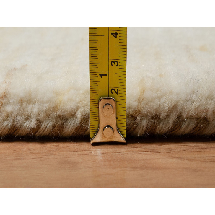 Modern and Contemporary Wool Hand Knotted Rug Ivory 2.4x11.4 -O091299