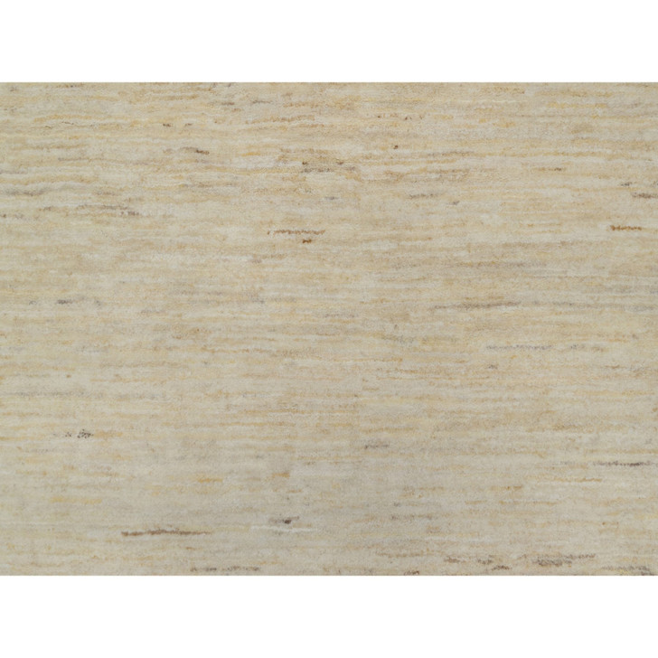 Modern and Contemporary Wool Hand Knotted Rug Ivory 6.4x9.9 -O091302