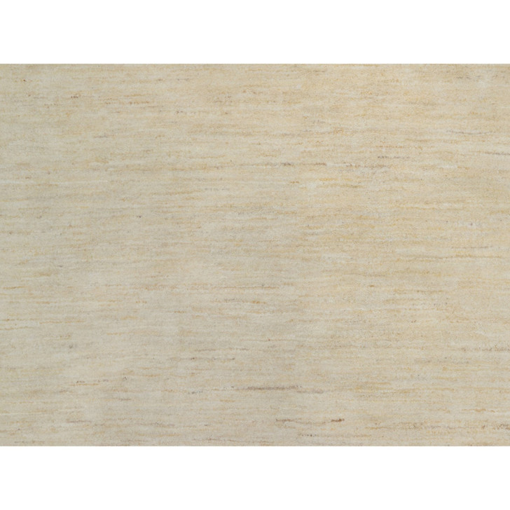 Modern and Contemporary Wool Hand Knotted Rug Ivory 7.9x7.9 -O091308