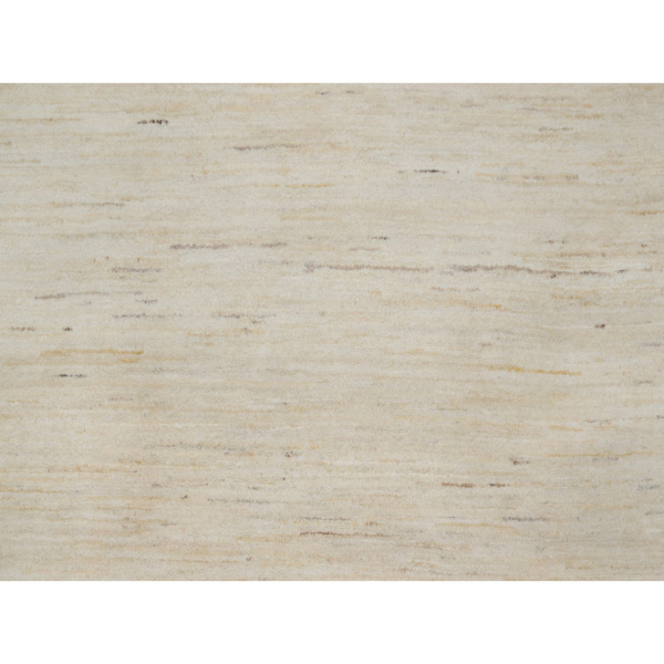 Modern and Contemporary Wool Hand Knotted Rug Ivory 8.10x11.8 -O091346