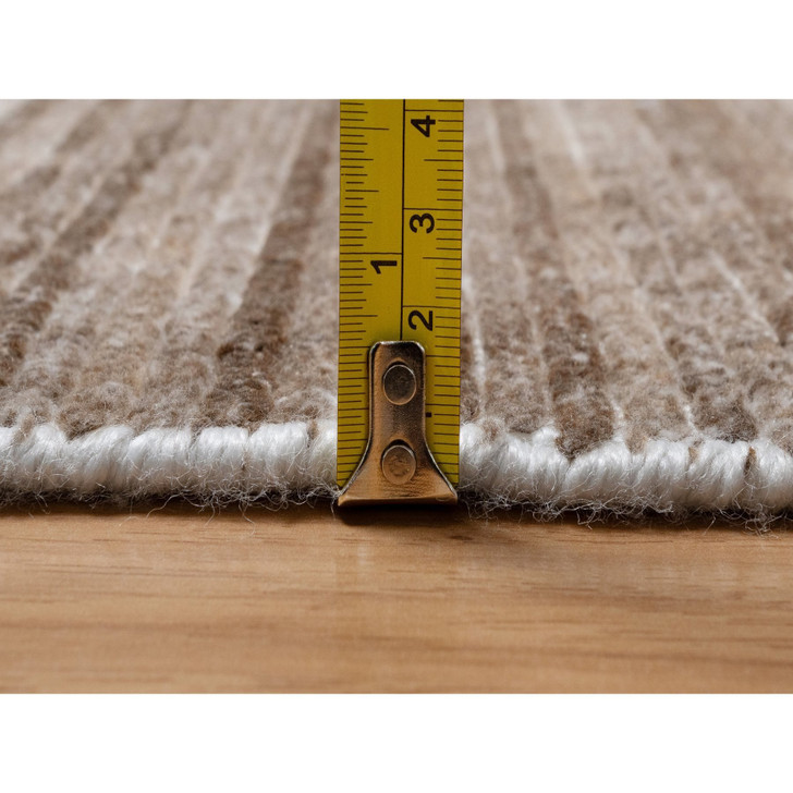 Modern and Contemporary Wool Hand Loomed Rug Brown 5.1x8.1 -O091351