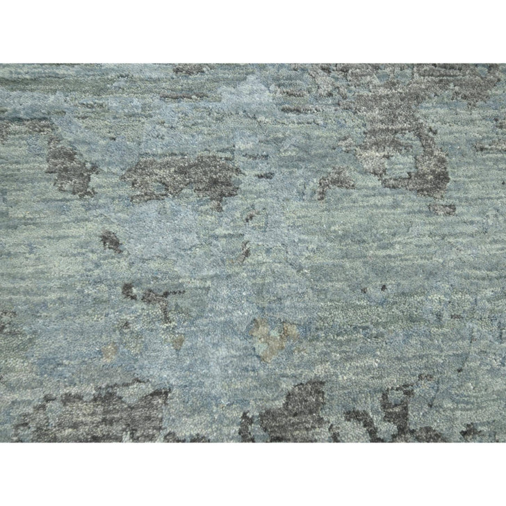 Modern and Contemporary Wool Hand Knotted Rug Grey 8.9x11.11 -O083147