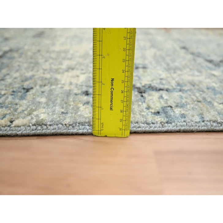 Modern and Contemporary Wool Hand Knotted Rug Beige 2.6x12.2 -O083168