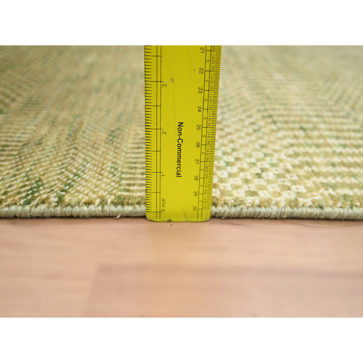 Modern and Contemporary Wool & Silk Hand Knotted Rug Brown 2.8x8.2 -O083227