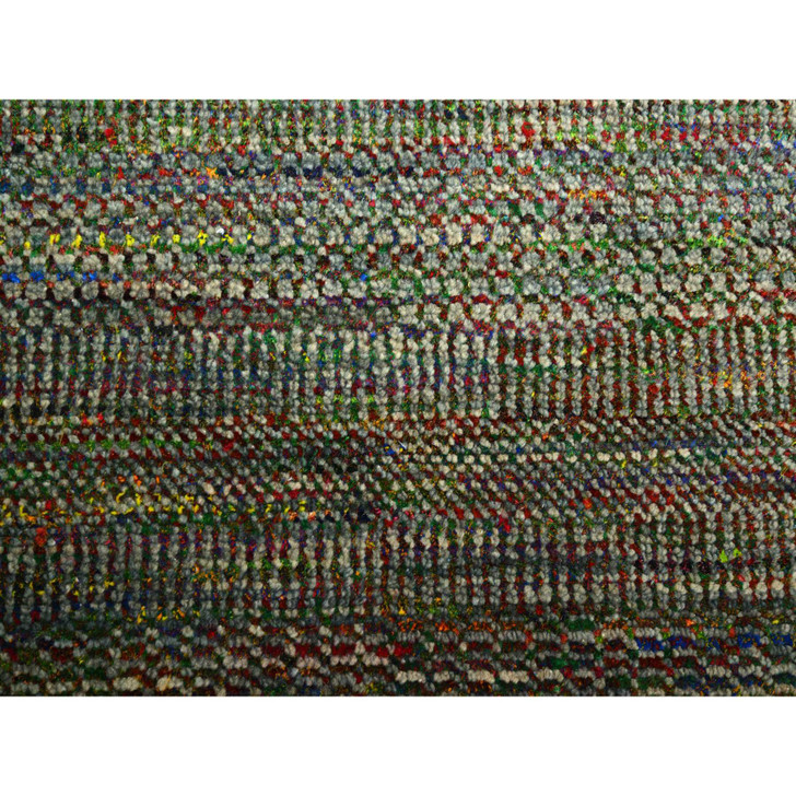Modern and Contemporary Wool & Silk Hand Knotted Rug Green 9.11x14.6 -O083237