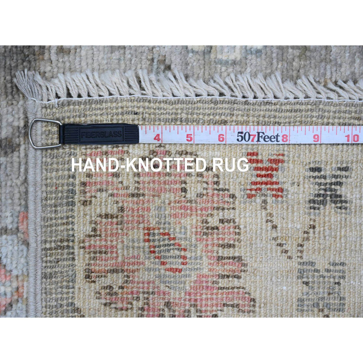 Oushak And Peshawar Wool Hand Knotted Rug Grey 3.0x9.11 -O089899