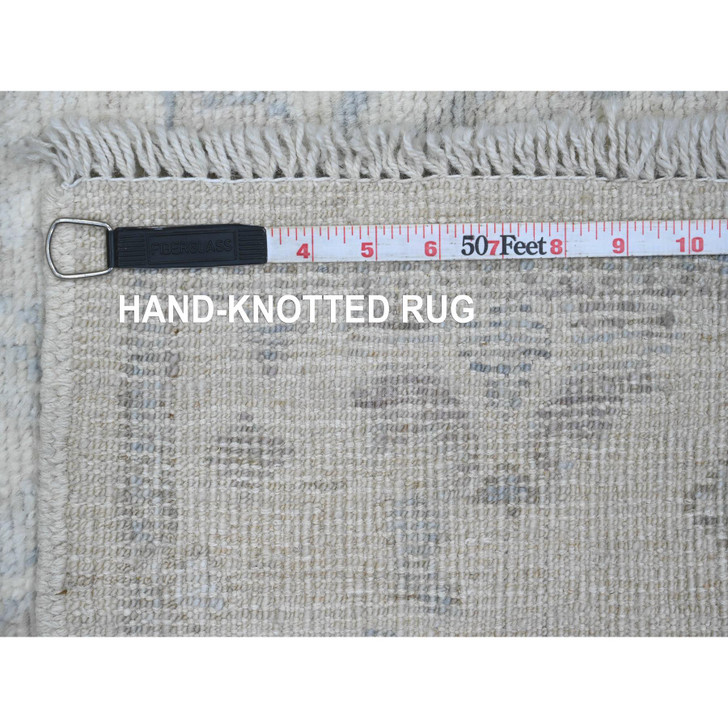 Oushak And Peshawar Wool Hand Knotted Rug Ivory 3.0x5.10 -O089936