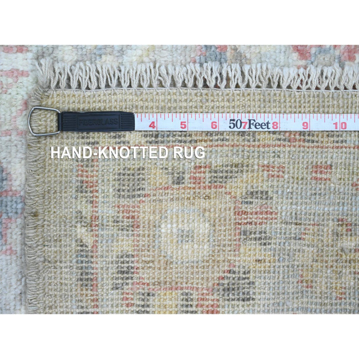 Oushak And Peshawar Wool Hand Knotted Rug Grey 4.2x9.10 -O020068