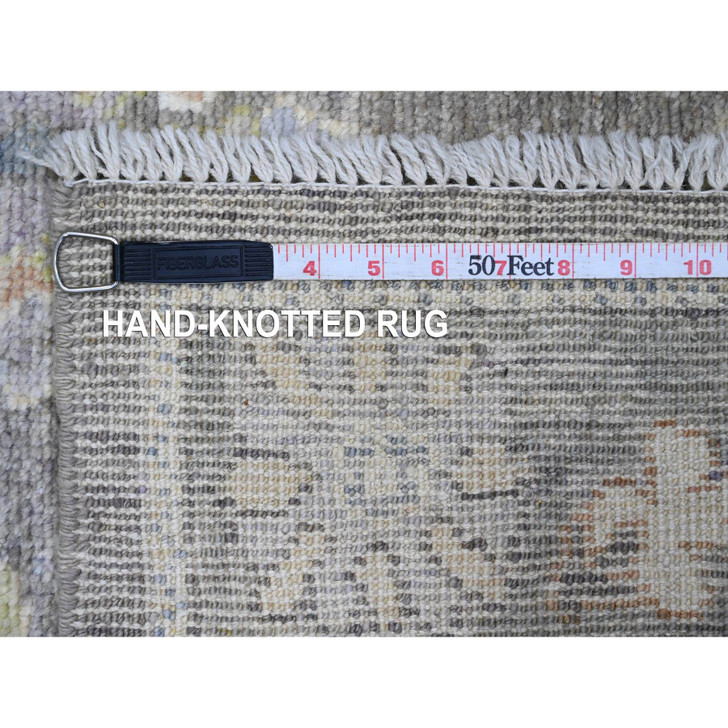 Oushak And Peshawar Wool Hand Knotted Rug Brown 2.10x5.10 -O020218