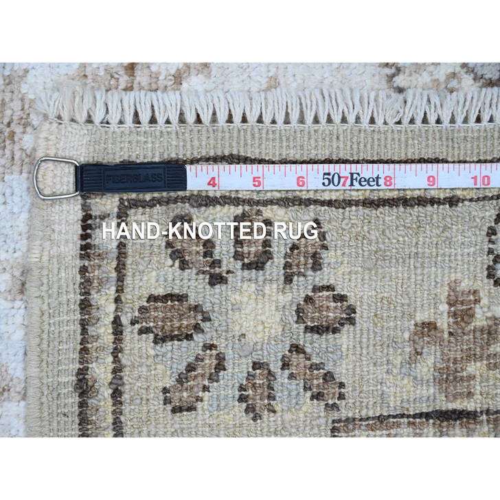 Oushak And Peshawar Wool Hand Knotted Rug Grey 2.7x9.9 -O020301