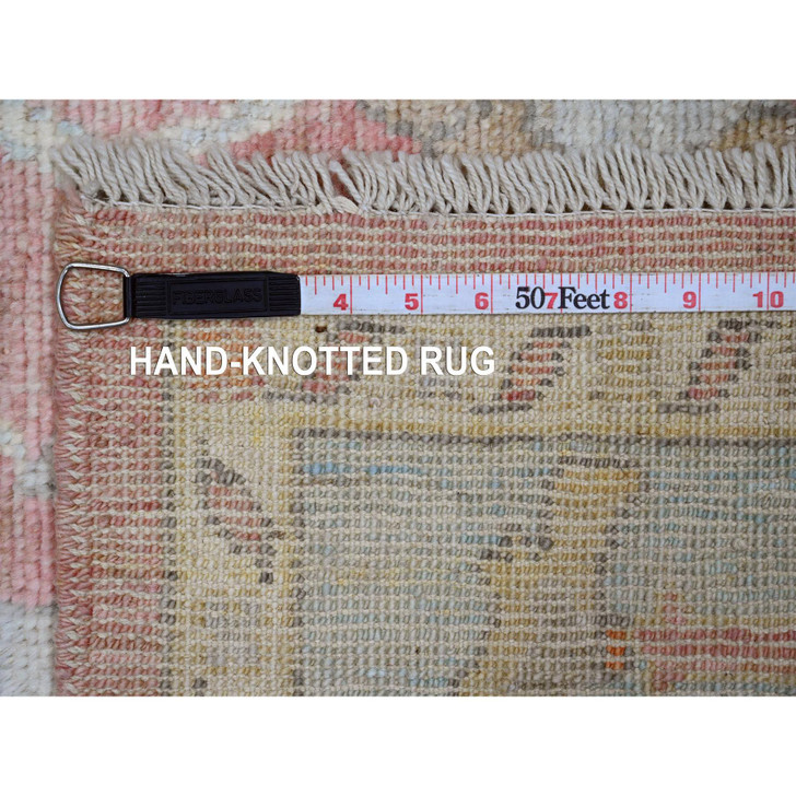 Oushak And Peshawar Wool Hand Knotted Rug Pink 6.0x8.10 -O020411