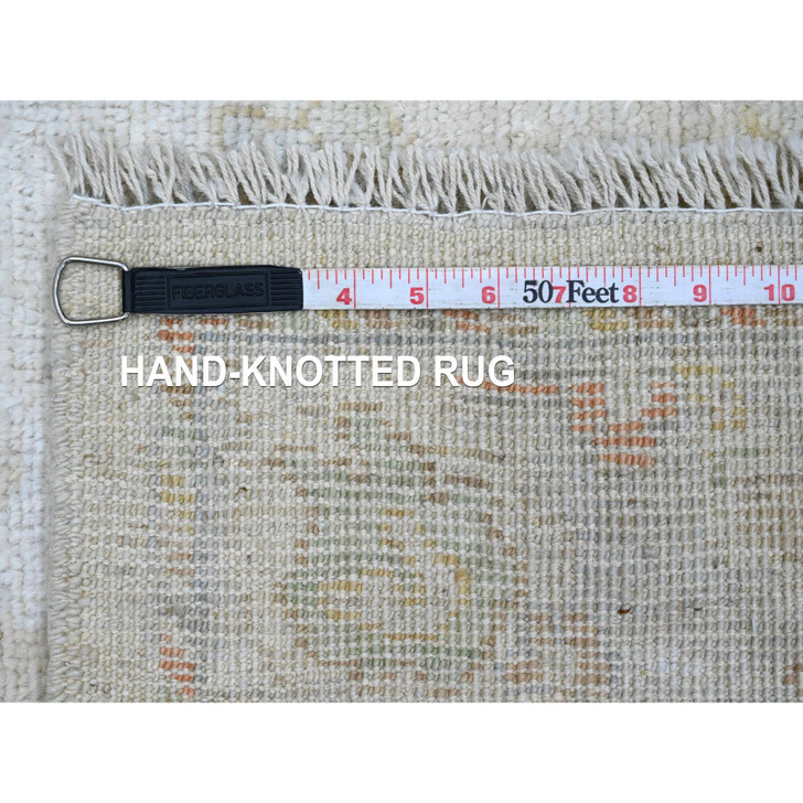 Oushak And Peshawar Wool Hand Knotted Rug Grey 3.2x4.11 -O020576