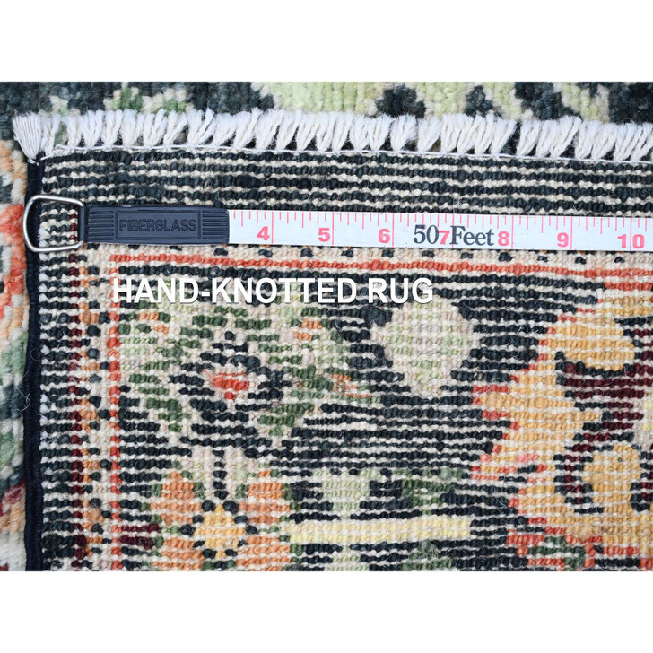 Oushak And Peshawar Wool Hand Knotted Rug Black 2.8x9.10 -O020585