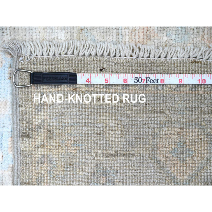 Oushak And Peshawar Wool Hand Knotted Rug Grey 3.11x6.0 -O020753