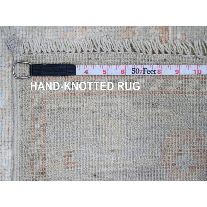 Oushak And Peshawar Wool Hand Knotted Rug Grey 3.11x6.0 -O020762