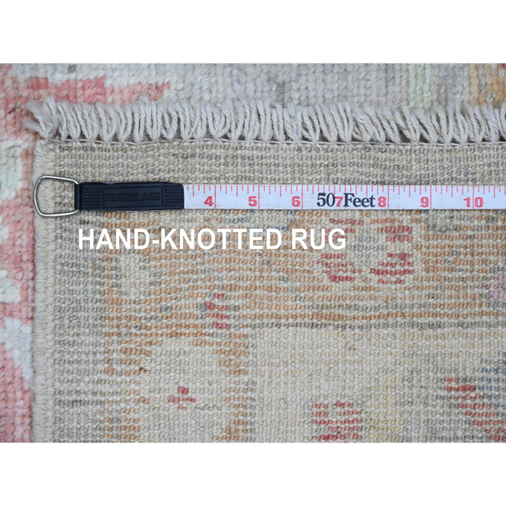 Oushak And Peshawar Wool Hand Knotted Rug Grey 6.2x11.10 -O020772