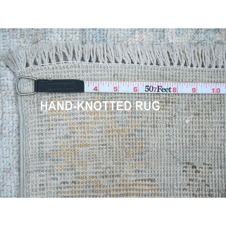 Oushak And Peshawar Wool Hand Knotted Rug Grey 2.10x7.10 -O020796