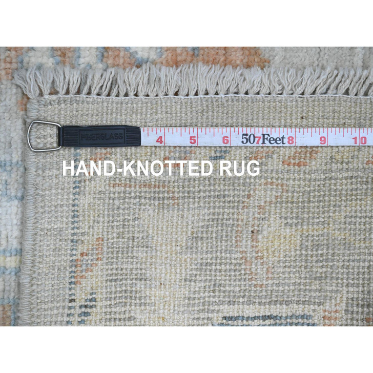 Oushak And Peshawar Wool Hand Knotted Rug Grey 4.2x6.0 -O020808