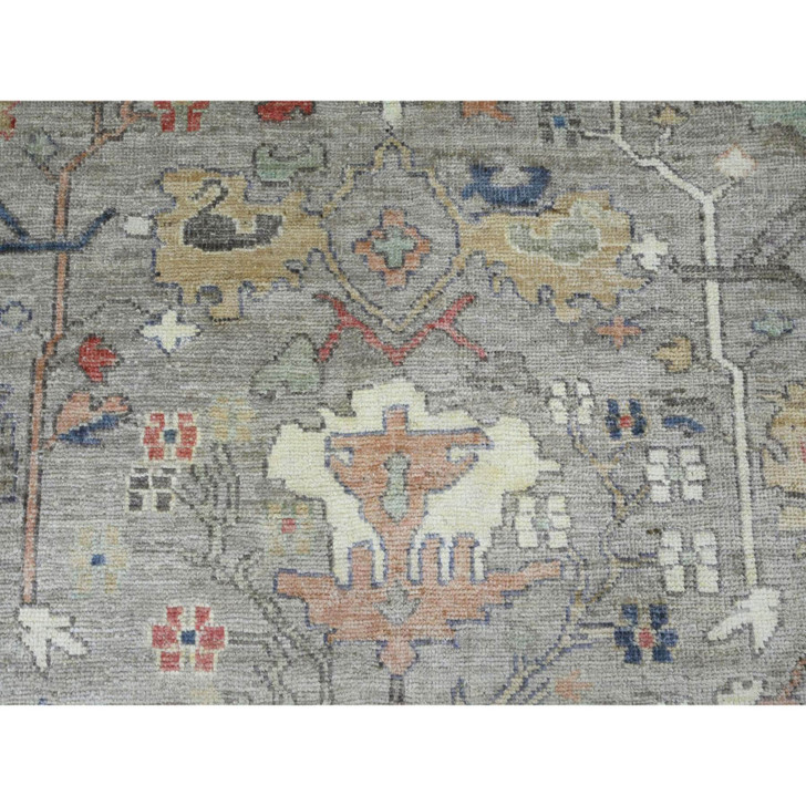 Oushak And Peshawar Wool Hand Knotted Rug Brown 8.6x11.2 -O020842