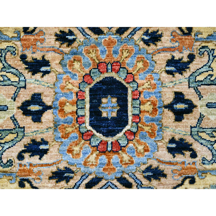 Heriz Wool Hand Knotted Rug Blue 9.2x11.10 -O020005