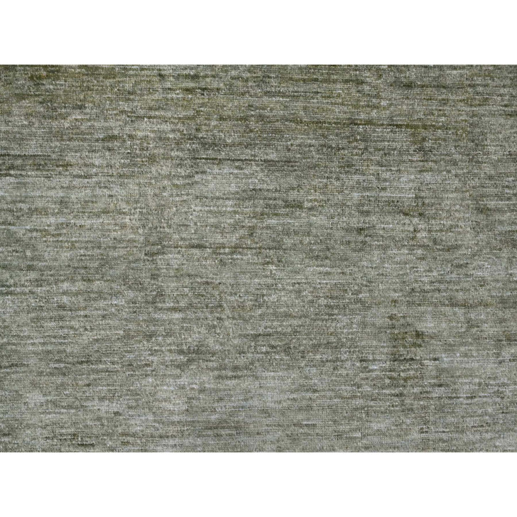 Modern and Contemporary Wool Hand Knotted Rug Green 8.5x11.5 -O020142