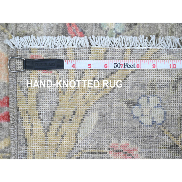 Oushak And Peshawar Wool Hand Knotted Rug Grey 6.1x8.7 -O089788