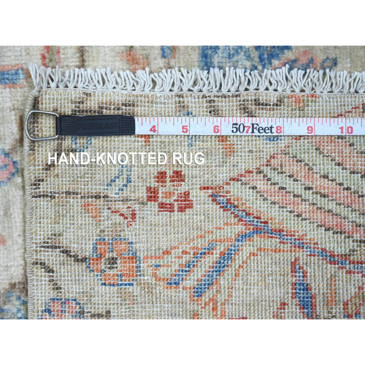 Oushak And Peshawar Wool Hand Knotted Rug Ivory 2.0x2.10 -O020057