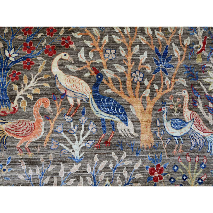 Oushak And Peshawar Wool Hand Knotted Rug Brown 11.11x15.4 -O020367