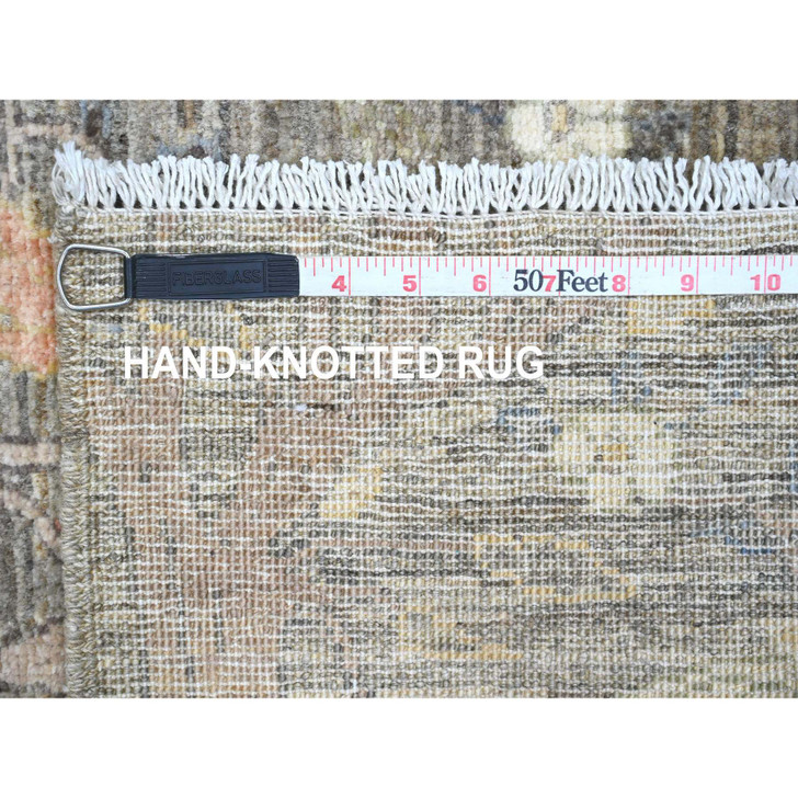 Oushak And Peshawar Wool Hand Knotted Rug Grey 6.0x9.1 -O089787