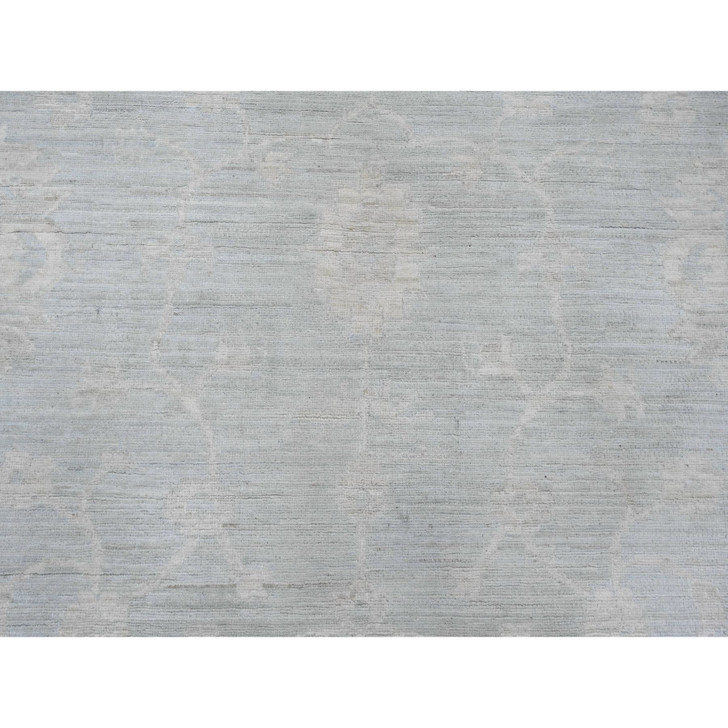 Oushak And Peshawar Wool Hand Knotted Rug Grey 11.10x15.3 -O020366