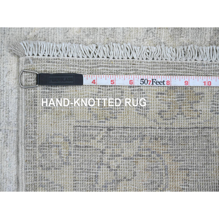 Oushak And Peshawar Wool Hand Knotted Rug Grey 2.7x11.9 -O020683