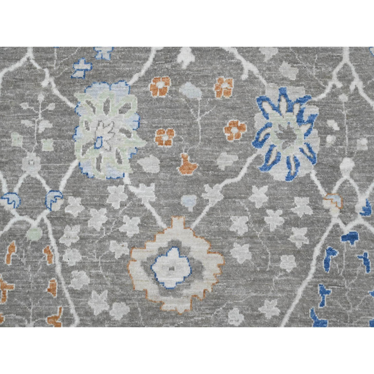 Oushak And Peshawar Wool Hand Knotted Rug Brown 8.0x10.0 -O020992