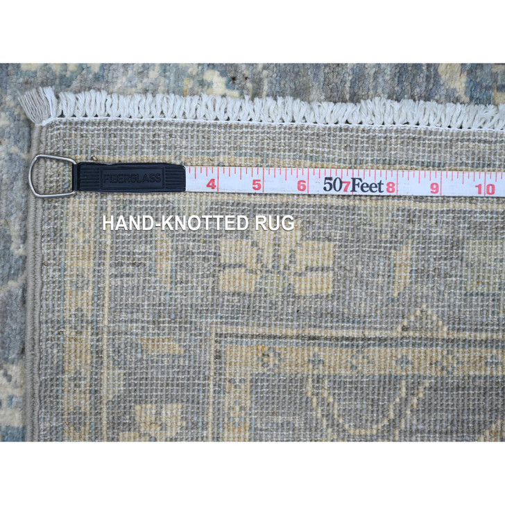 Oushak And Peshawar Wool Hand Knotted Rug Grey 2.9x5.6 -O020352
