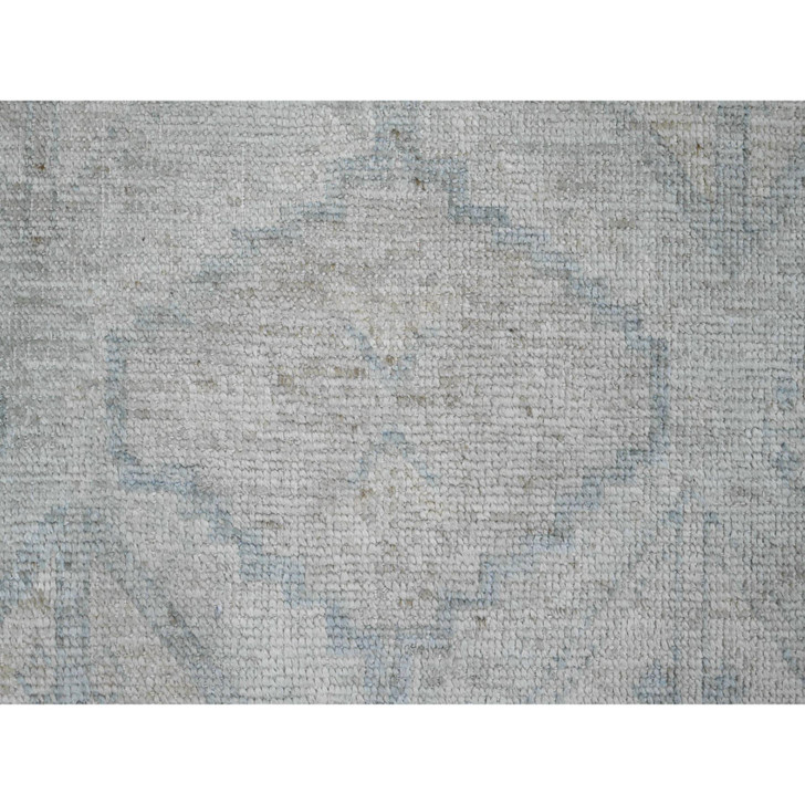 Oushak And Peshawar Wool Hand Knotted Rug Grey 8.0x9.8 -O020539