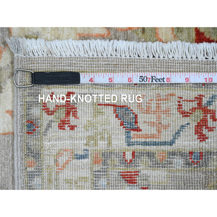 Oushak And Peshawar Wool Hand Knotted Rug Brown 2.6x5.11 -O020675