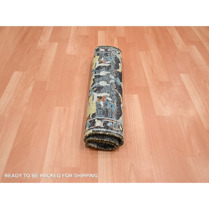 Transitional Wool Hand Knotted Rug Yellow 2.0x3.3 -O075697