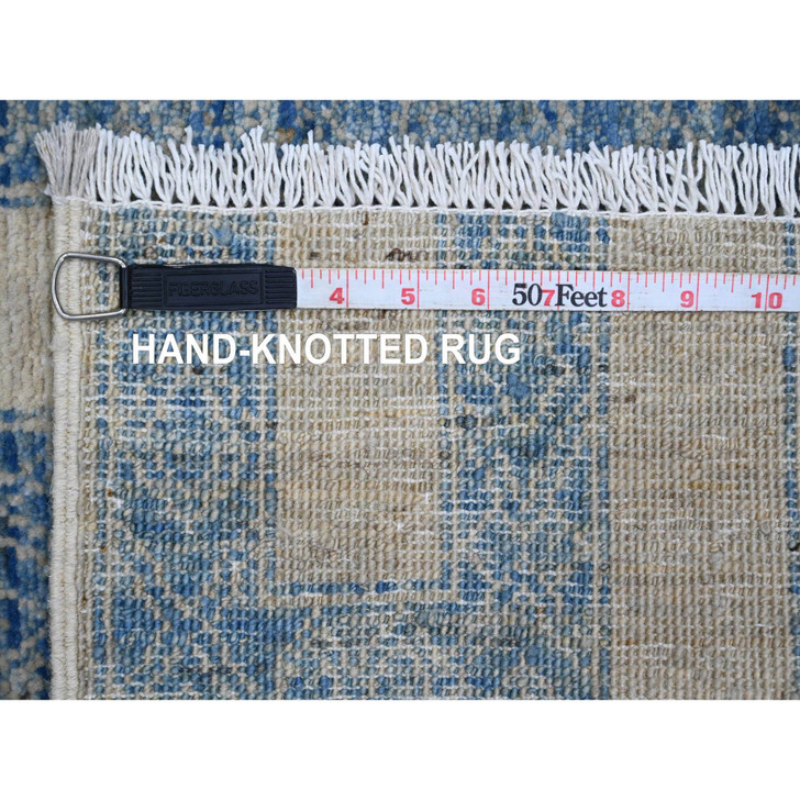 Tribal & Geometric Wool Hand Knotted Rug Blue 2.0x3.1 -O020824