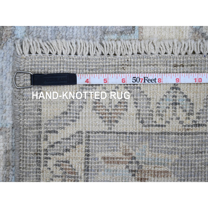 Oushak And Peshawar Wool Hand Knotted Rug Grey 2.8x10.7 -O020861