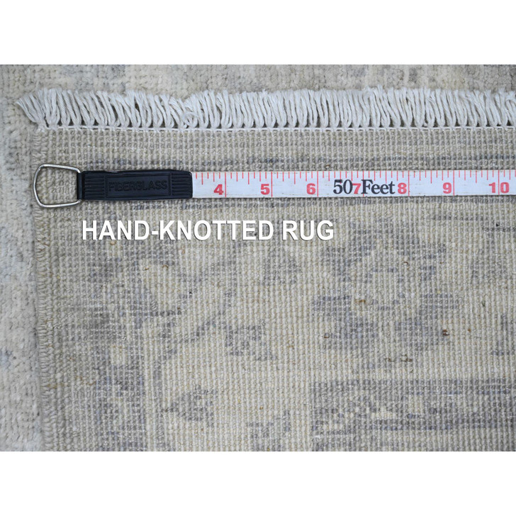 Oushak And Peshawar Wool Hand Knotted Rug Grey 2.7x23.8 -O020983