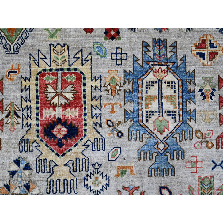 Oushak And Peshawar Wool Hand Knotted Rug Grey 8.9x11.10 -O089747