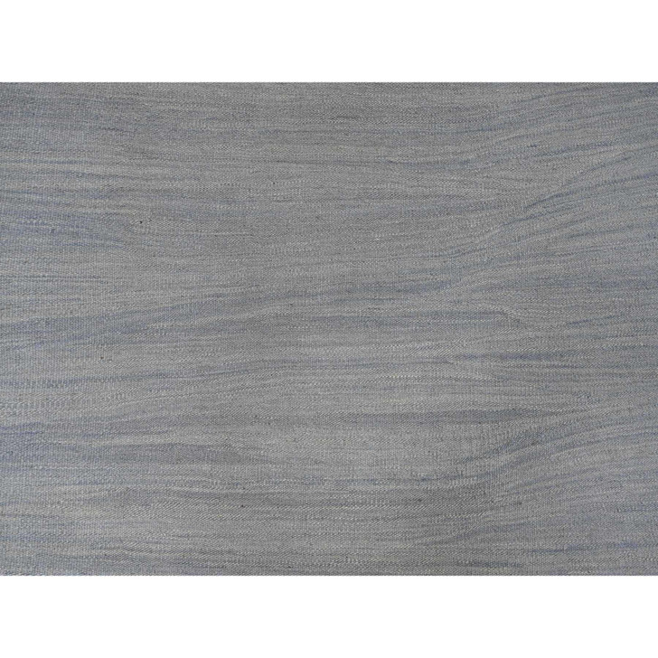 Flat Weave Wool Hand Woven Rug Blue 9.1x11.11 -O020951
