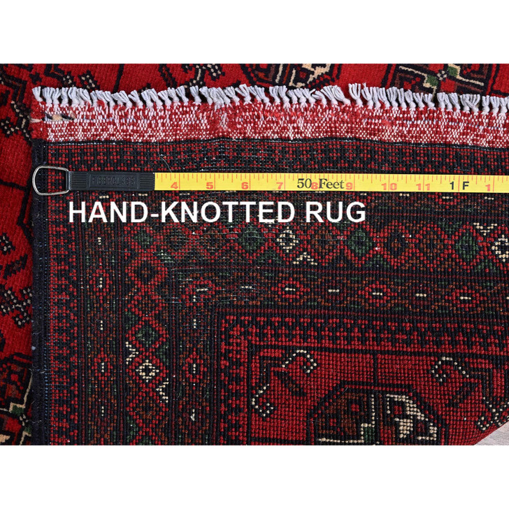 Tribal & Geometric Wool Hand Knotted Rug Red 2.8x4.1 -O0725